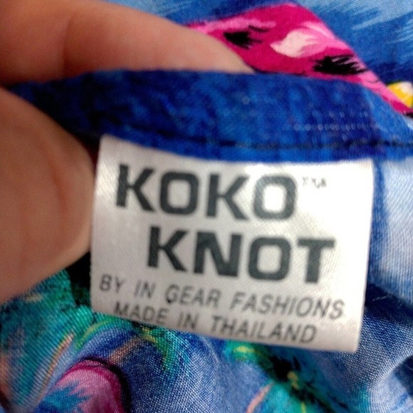 KOKO KNOT Multicolor Summer Beach Wrap Coverup With Fringe Floral Palm Tree - Picture 5 of 8